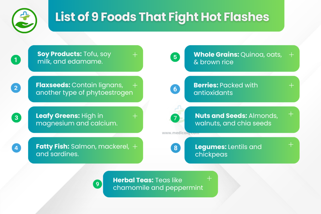 Nutritional Profile Of 9 Foods That Fight Hot Flashes